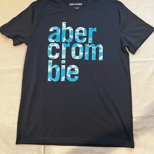 Abercrombie & Fitch Men's Dark Blue Graphic Tee